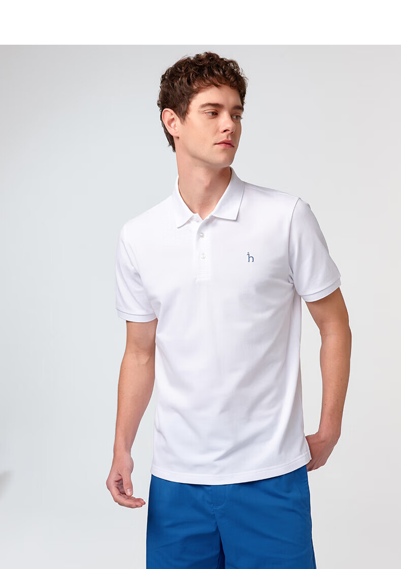 HAZZYS Men's Clothing, Summer Top, Multi-Color Short-Sleeve Polo Shirt ASTZE0CBX71, White WT, 3XL (190/108A5 12