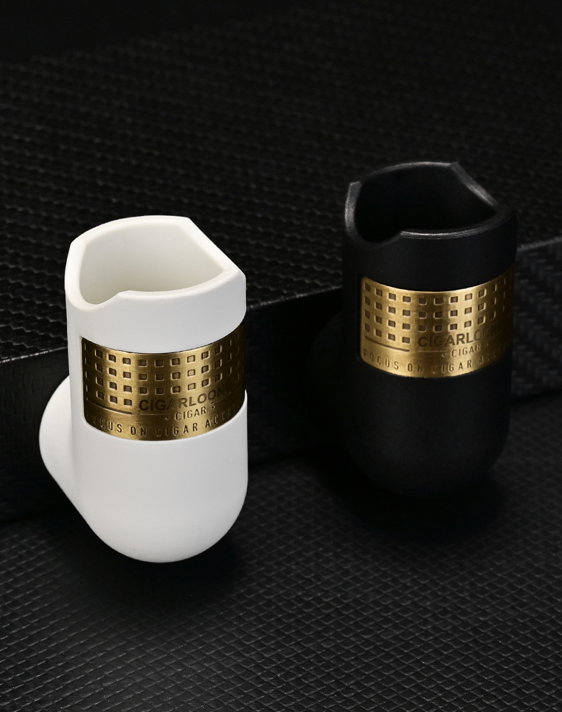 茄龙(cigarloong)雪茄烟托大口径创意高尔夫雪茄架雪茄托精美礼盒包装