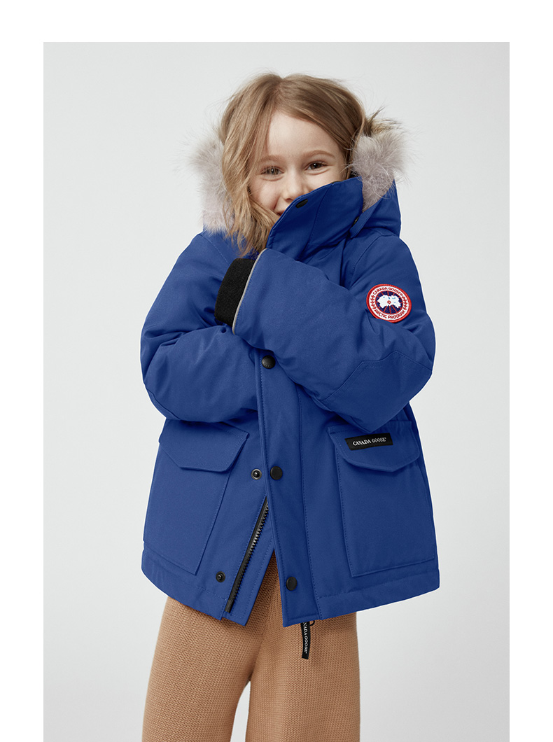 canadagoose加拿大鹅lynx儿童派克大衣4595k大鹅羽绒服61黑色s