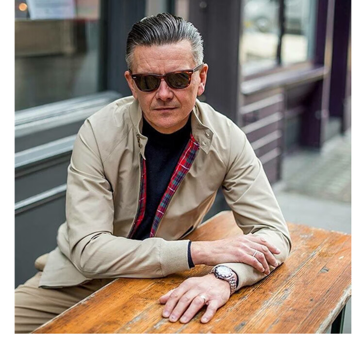 经典复古g9哈灵顿夹克男商务休闲通勤茄克 升级ykk拉链立领防风外套潮