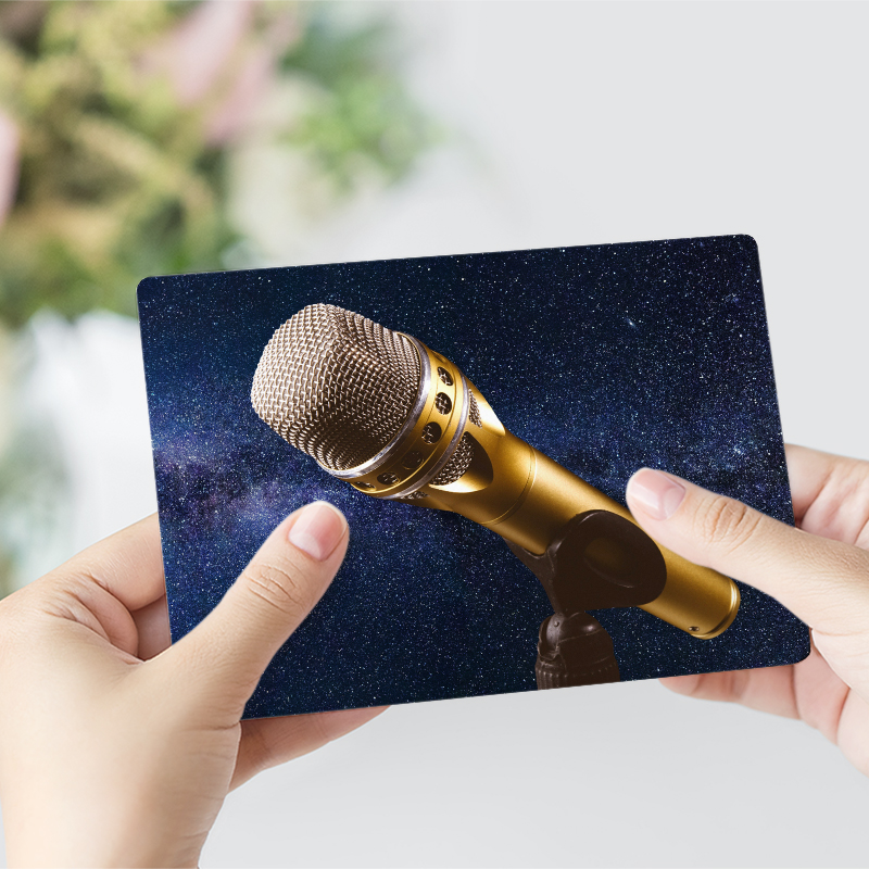 鹊桥仙通用类话筒麦克风主题背景留言卡主持人手卡台词卡拓展宣传晚会