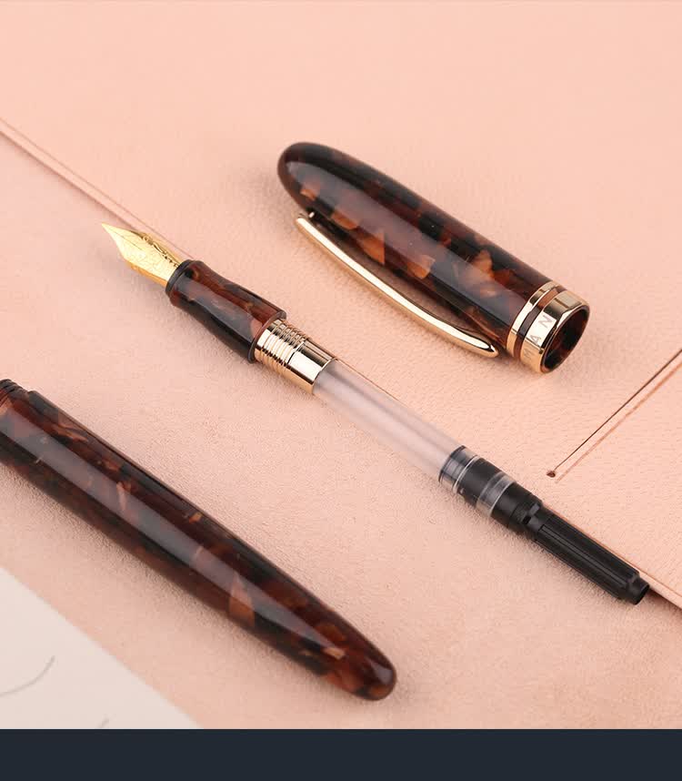 moonman末匠m200树脂钢笔德国进口5号f尖镀金笔尖成人男女学生书写