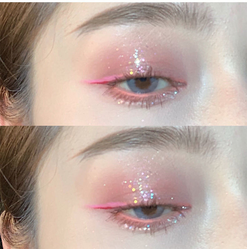 眼影盘闪粉平价珠光学生防水大地色小盘01人间蜜桃眼影星空眼线笔