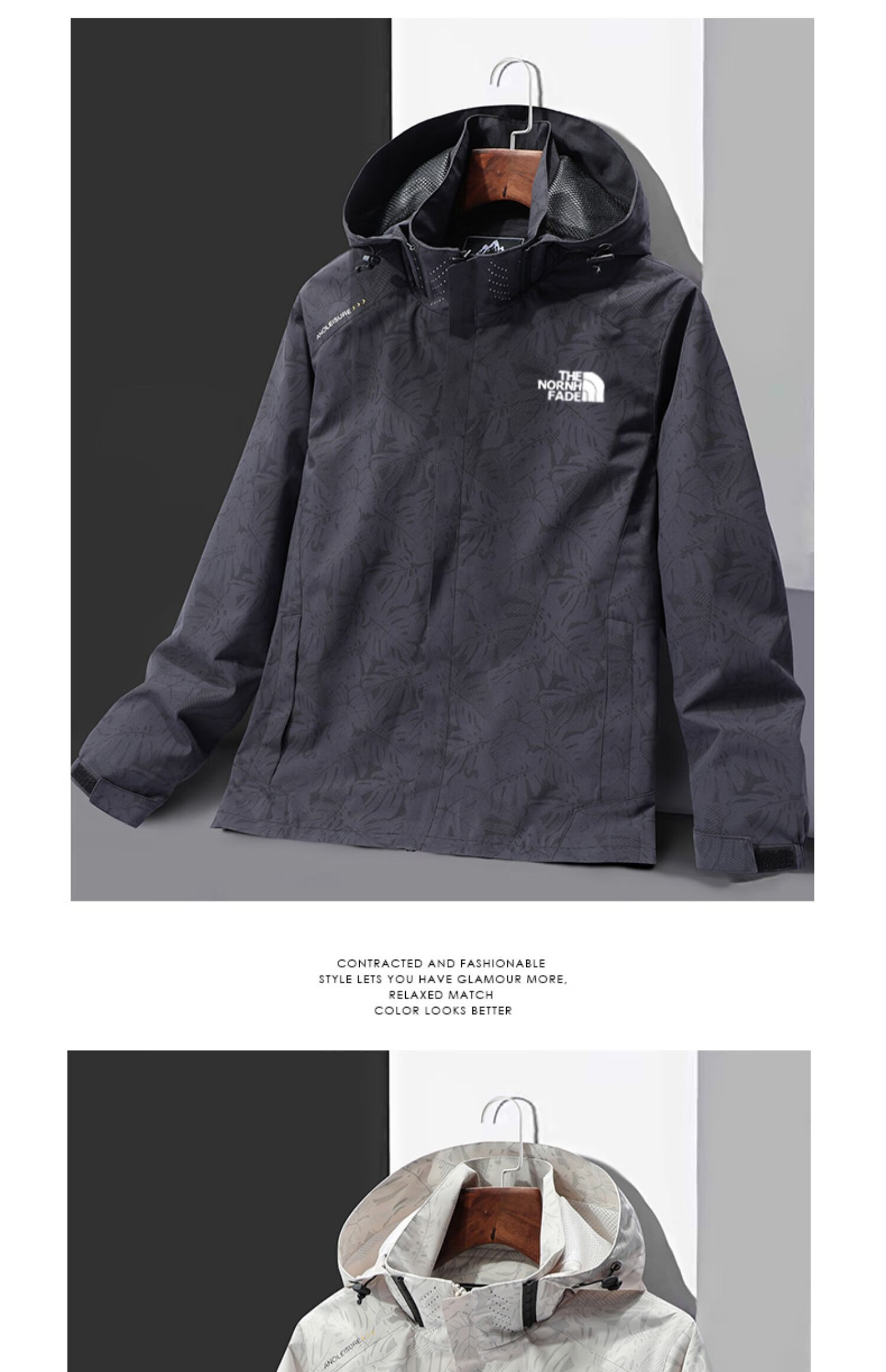北面(the north face)单层冲锋衣男女夹克春秋季防 女款-黑色 m【图片