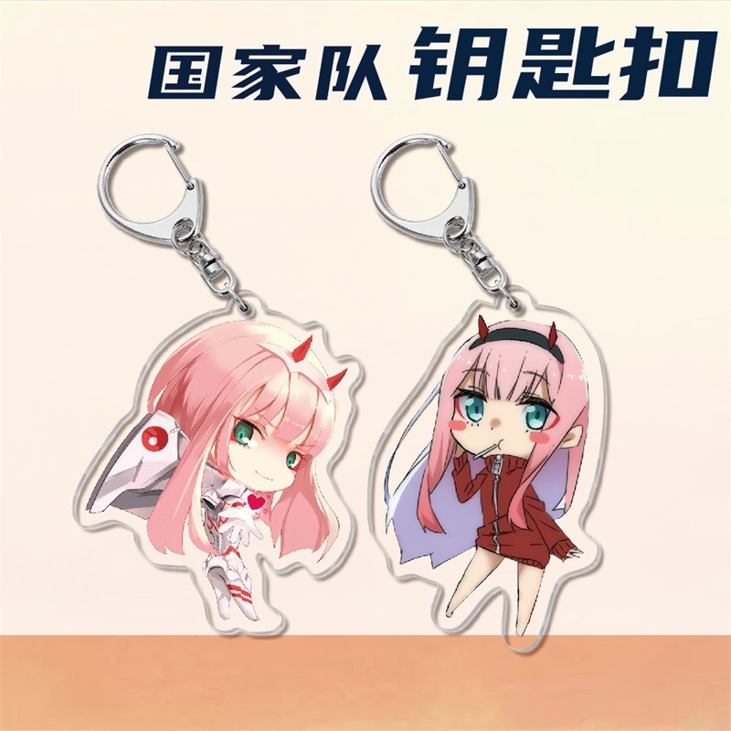亚克力 darling in the franxx 国家队02 双面挂件钥匙扣 02吃棒棒糖