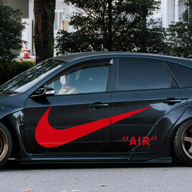 适用于nike潮牌车贴个性改装饰耐克大勾air车身贴遮挡划痕创意拉花