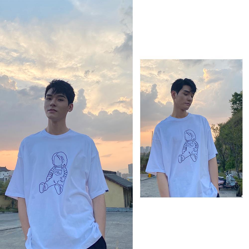 雷立行 山河令龚俊明星同款衣服印花短袖男女韩版宽松t恤衫夏季 龚俊
