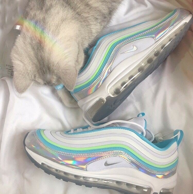 max97银运动鞋笑脸紫奶白蓝全掌气垫3m反光男女鞋白联名36