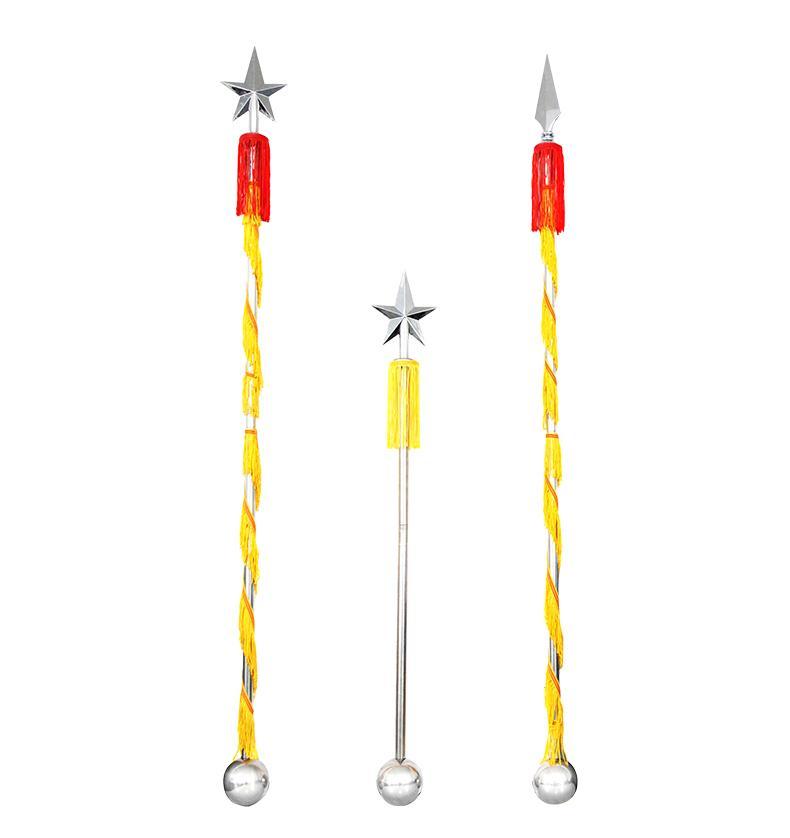 指挥棒乐器鼓号队军乐队指挥铃不锈钢指挥杖2节螺纹双尺cun90cm