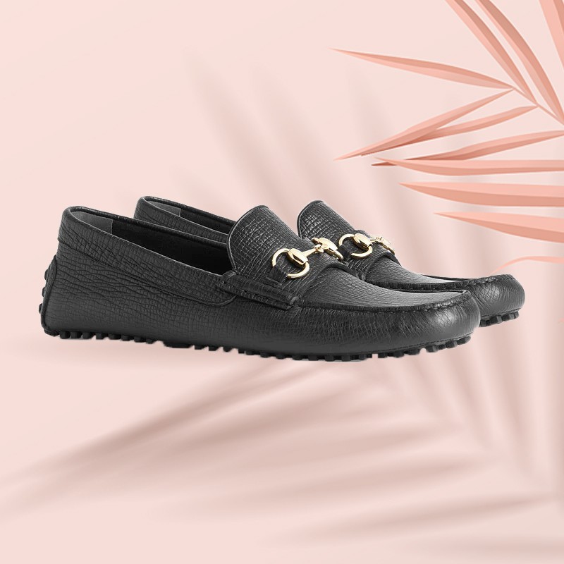 gucci古奇男鞋驾车鞋乐福鞋豆豆鞋马衔扣细节别致格调舒适百搭 黑色