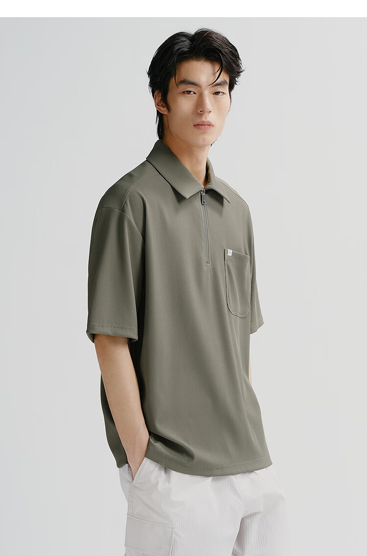 Taipingniao Men's POLO Shirt, Casual Textured Workwear Short Sleeve, Summer Men's Quality Simple Style, Black And Green, 2XL 10