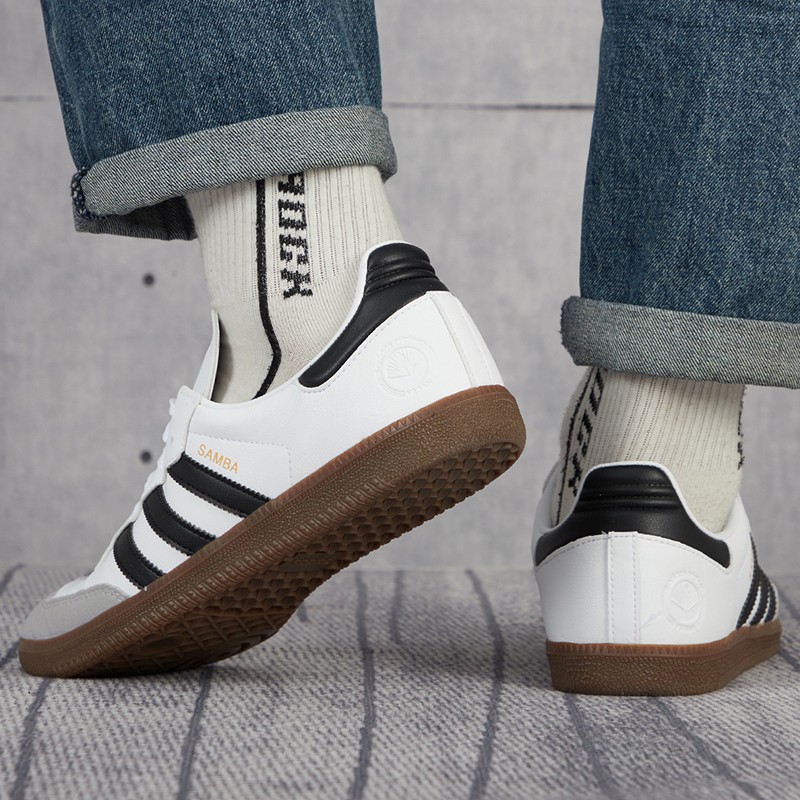 潮adidas阿迪达斯三叶草og德训鞋米白灰板鞋男女鞋子2021冬季新款运动