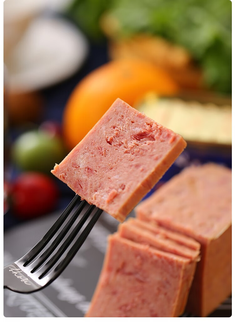俄罗斯风味猪肉午餐肉罐头即食火腿肉野餐旅游食品火锅下酒菜198g