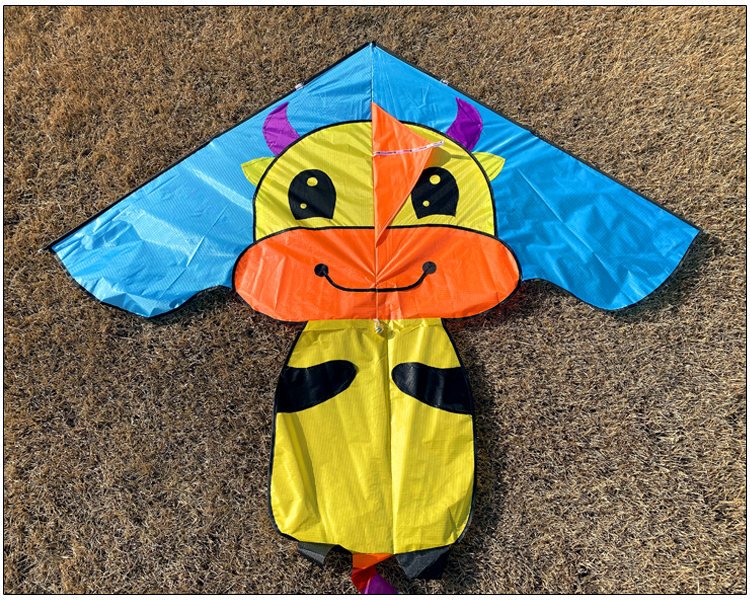 鸢缘2021年新款金牛风筝鸢缘牛气冲天风筝微风好飞儿童风筝潍坊风筝牛