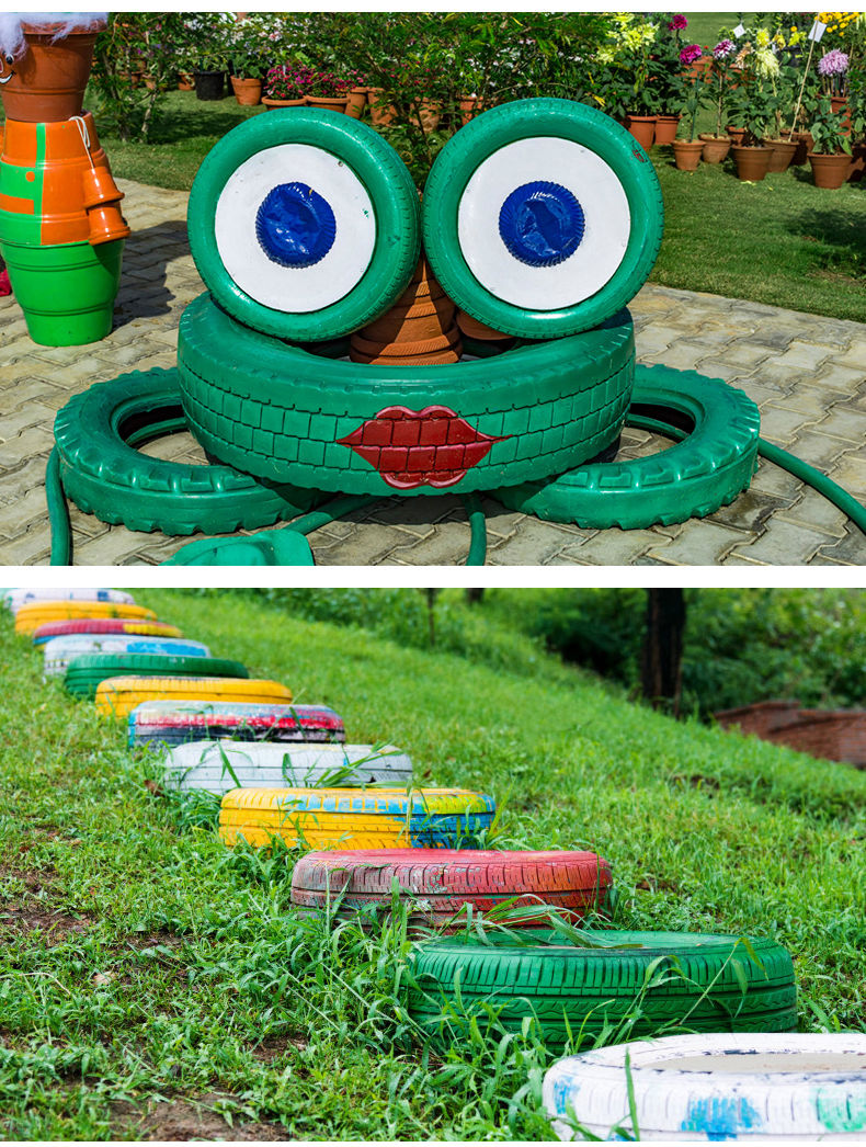 幼儿园轮胎漆彩绘油漆水性涂料涂鸦漆外墙防水颜料花盆涂鸦墙绘漆海