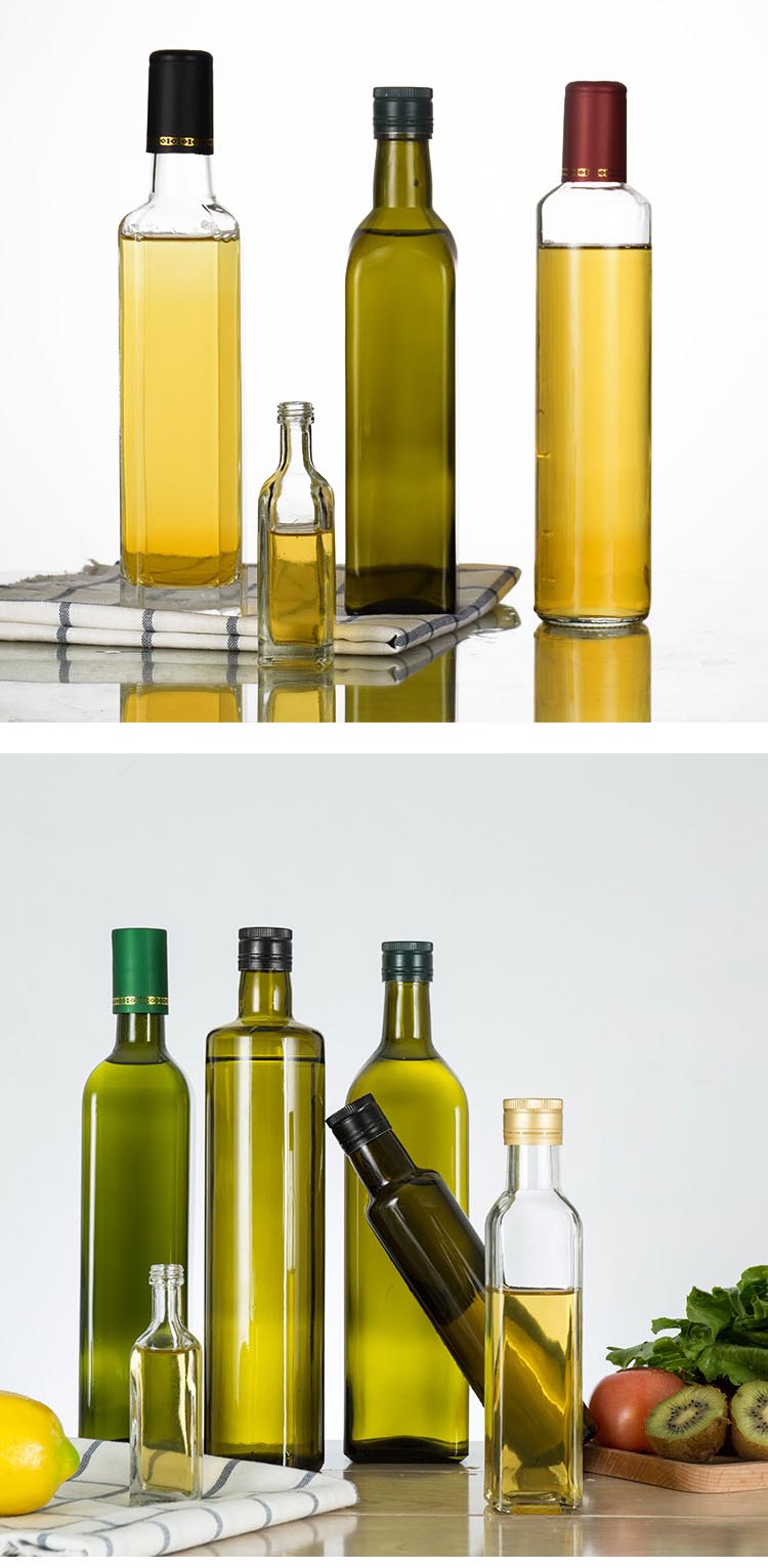 香油瓶空瓶250ml500ml密封装山茶油瓶橄榄油瓶核桃油瓶玻璃瓶油瓶空