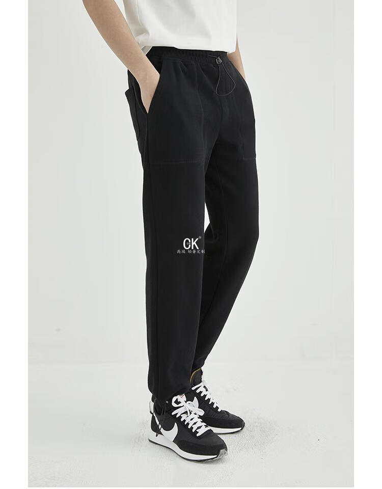 ce ck意大利国际轻奢侈品牌男士宽松抽绳束脚裤2021年春季新款休闲