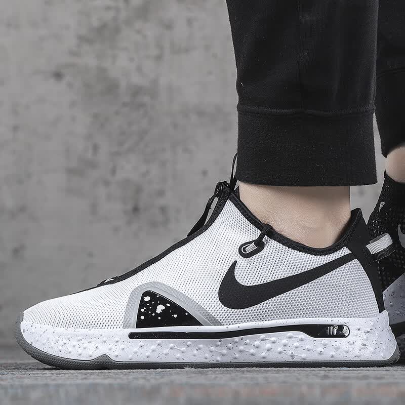 nike 耐克air jordan【现货】2f pg4 ep 保罗乔治4代 黑白拉链篮球鞋