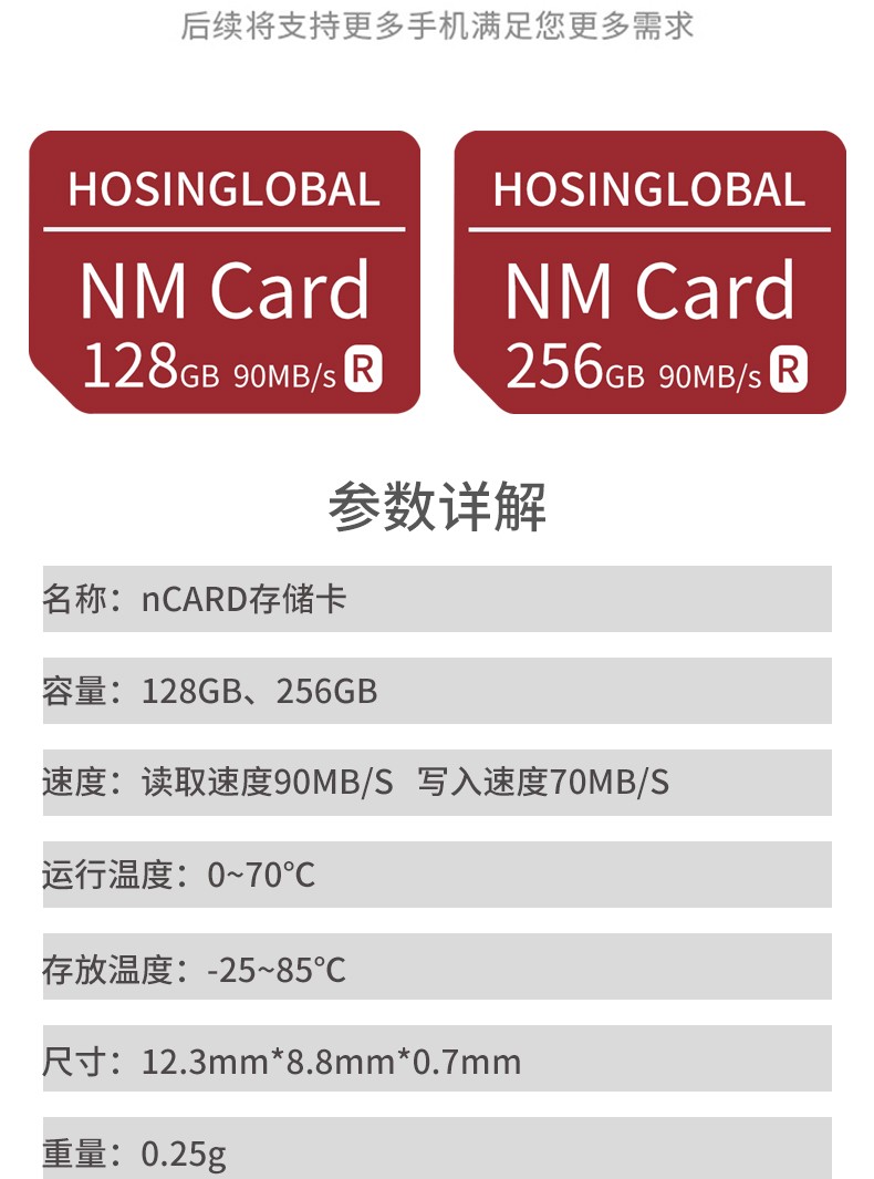 宏芯宇手机平板电脑卡适用华为nm存储卡扩容卡mate2030pro内存卡p40