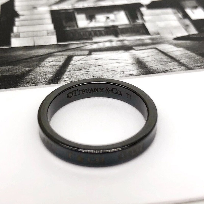 【二手99新】tiffany蒂芙尼 戒指 1837系列 黑钛戒指 61号 品相完美