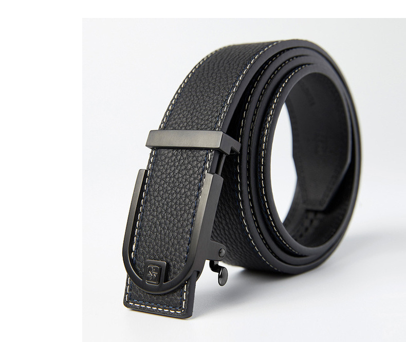 威可多vicutu男士皮带2021新款时尚荔枝纹优质扣头商务百搭皮带vbw
