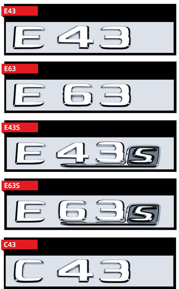 奔驰尾标后车标贴e级e300l e260l glc300 c260l数字母标装饰改装