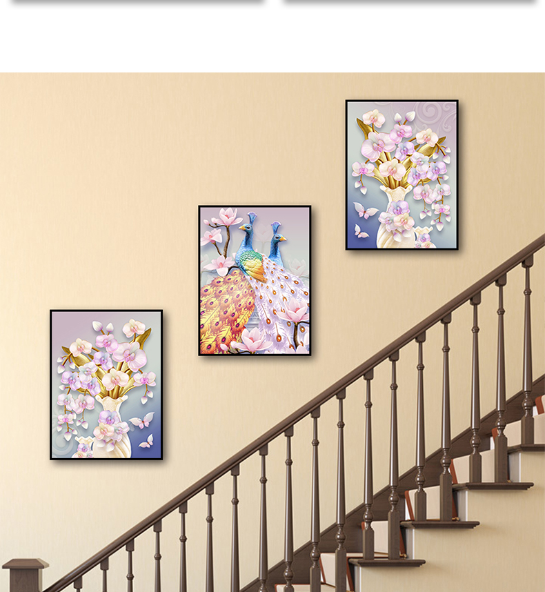 小米生态周边楼梯间挂画欧式走道楼道装饰壁画复式楼走廊装饰画过道