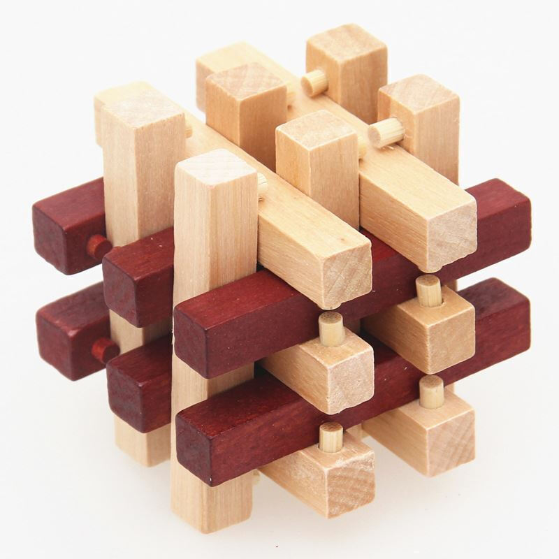 新年礼物锁高难度烧脑解密玩具木质puzzle10级盒子鲁九连环全套32套笼