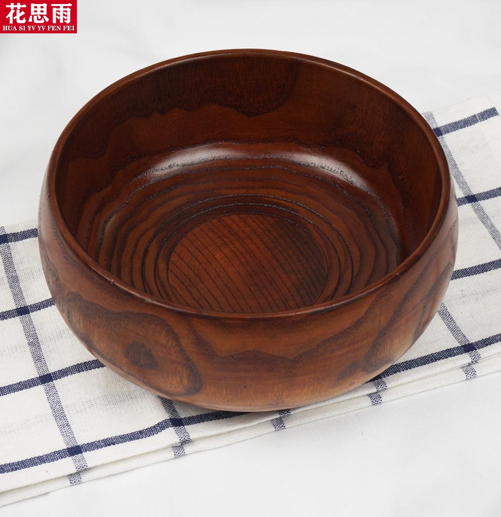 木碗木碗成人木碗家用木碗无漆木碗儿童特大超大号实木碗果盆木盆汤盆