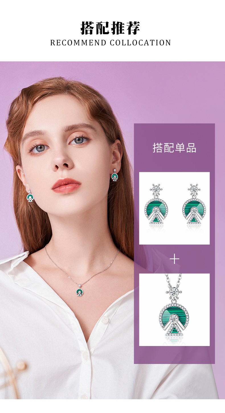 vana摩天轮项链女纯银锁骨链情人节礼物送女友 摩天轮项链(玫瑰金色)