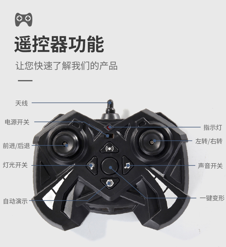手势感应变形遥控车金刚机器人兰博基尼跑车儿童玩具汽车男孩赛车