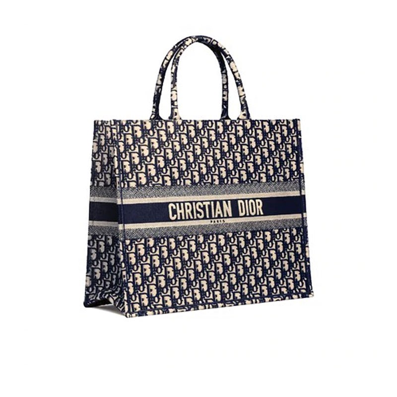 dior迪奥booktote手袋oblique印花小号托特包365x28x175厘米预售蓝色