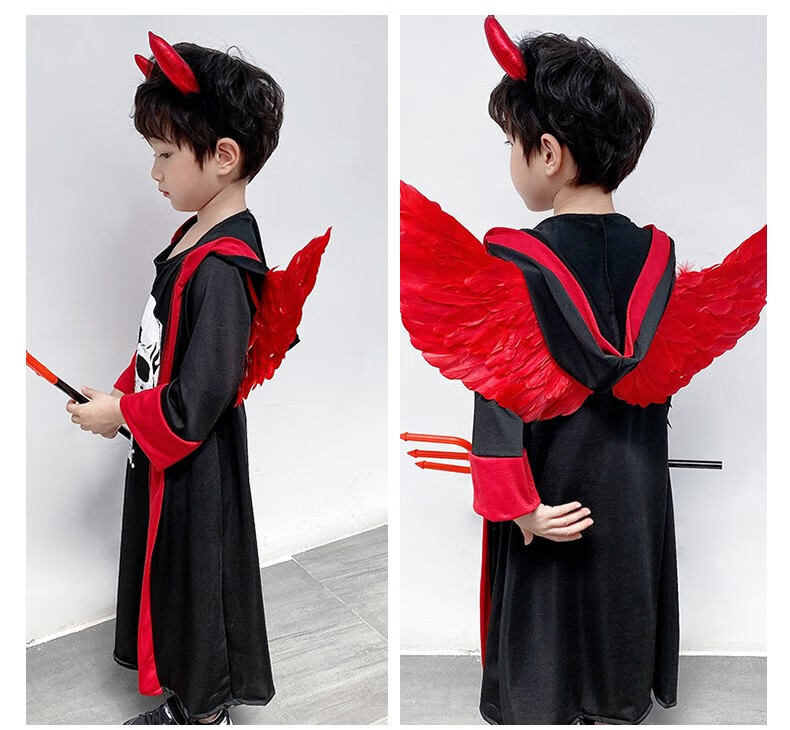 万圣节小恶魔服装万圣节儿童服装男童cos吸血鬼装扮服幼儿园宝宝小