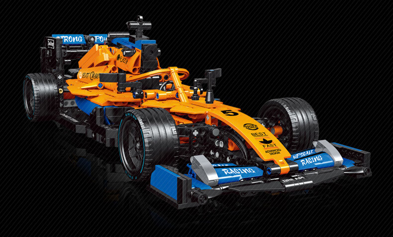 靓趣保时捷方程式f1赛车成人积木拼装中国积木男孩迈凯伦模型跑车汽车