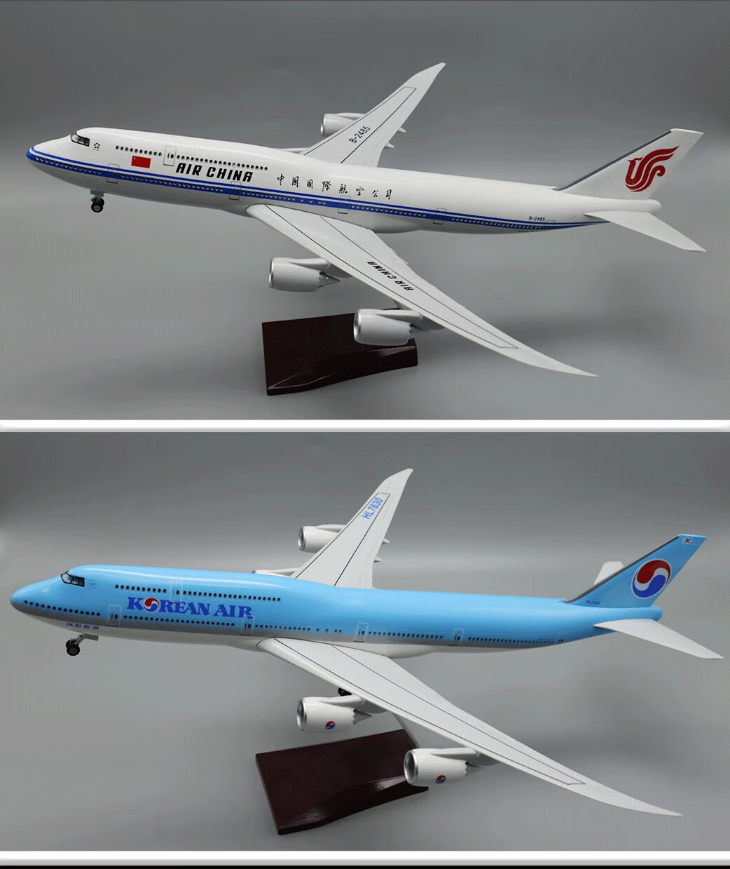 波音747 8中国航空 声控带灯led大型飞机模型 民航客机航模 747沙特