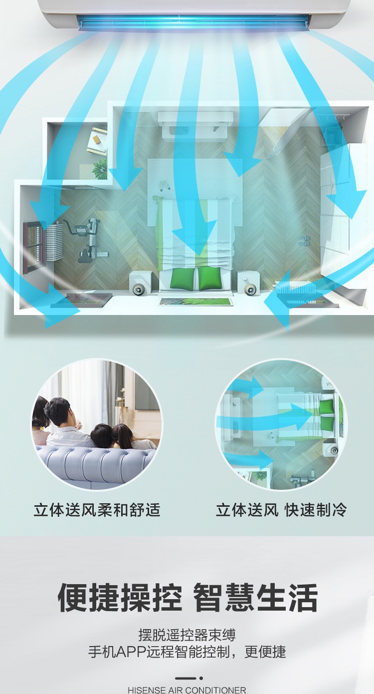 海信 1.5匹 新一级能效 变频冷暖空调 能效比5.21 图5