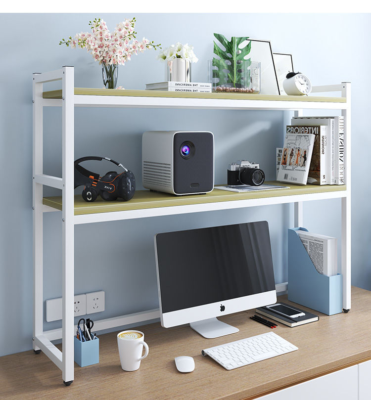温妤书架简易桌上置物架多层收纳架学生多功能书桌架子办公室电脑桌架