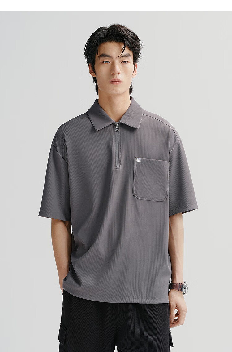 Taipingniao Men's POLO Shirt, Casual Textured Workwear Short Sleeve, Summer Men's Quality Simple Style, Black And Green, 2XL 12