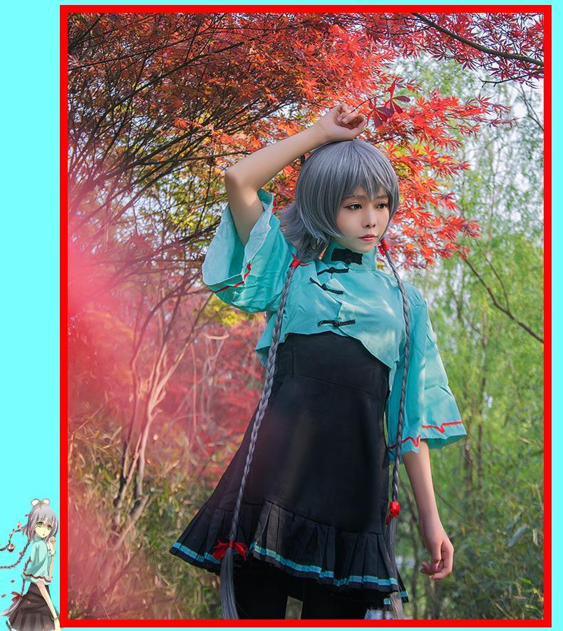 动漫洛天依cos服三月雨古装cosplay服装女洛天依服装连衣裙外套袜子s