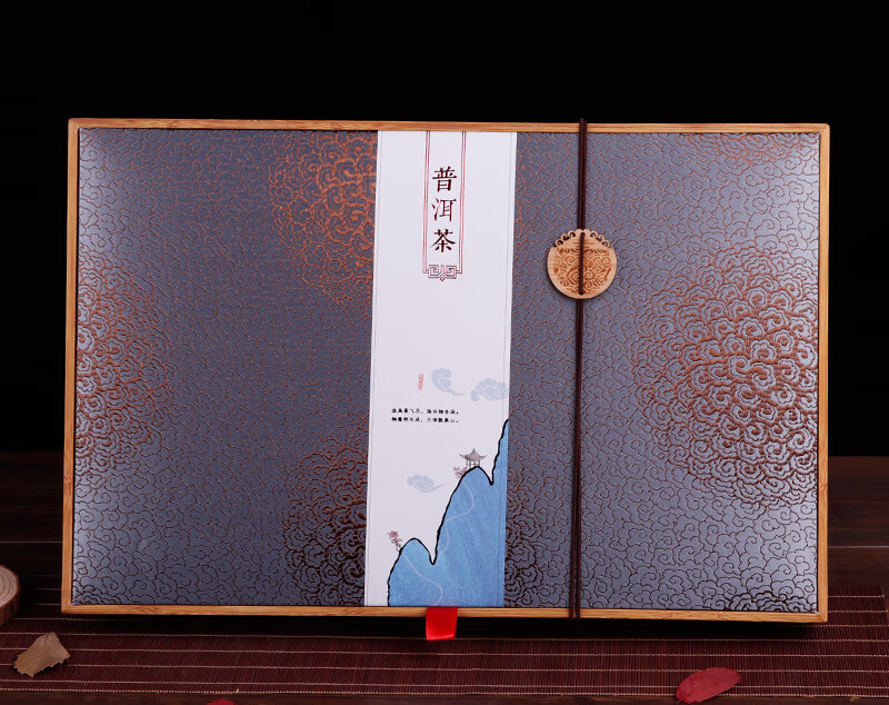 新品茶叶包装盒普洱茶盒空礼盒茶饼盒通用礼品盒单饼白茶收纳盒子祥云