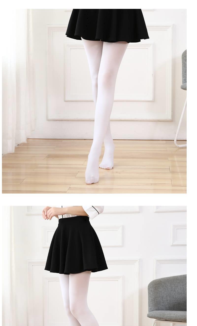 春夏日系120d白色丝袜学生天鹅绒连裤袜cos舞蹈袜子 白色 均码