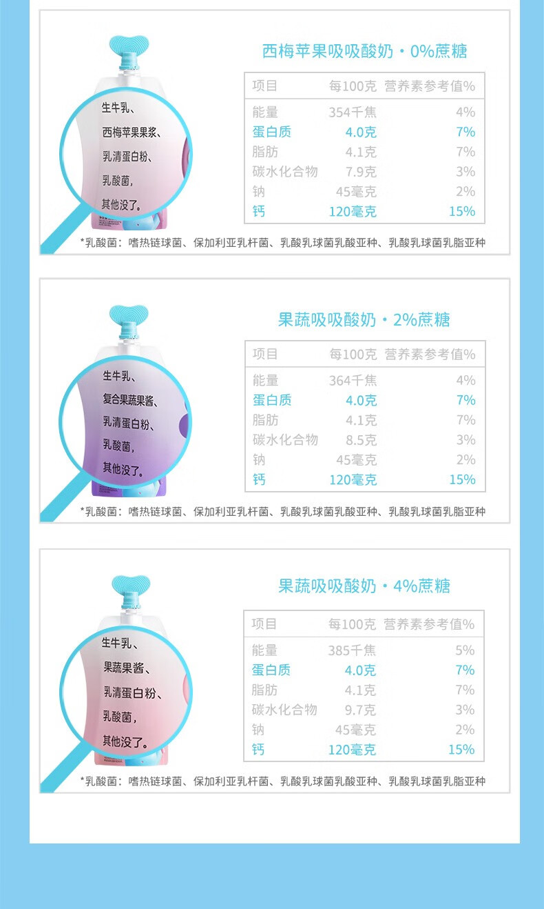 简爱酸奶父爱配方儿童酸奶无添加剂五种果蔬泥宝宝裸酸奶幼儿酸奶100g