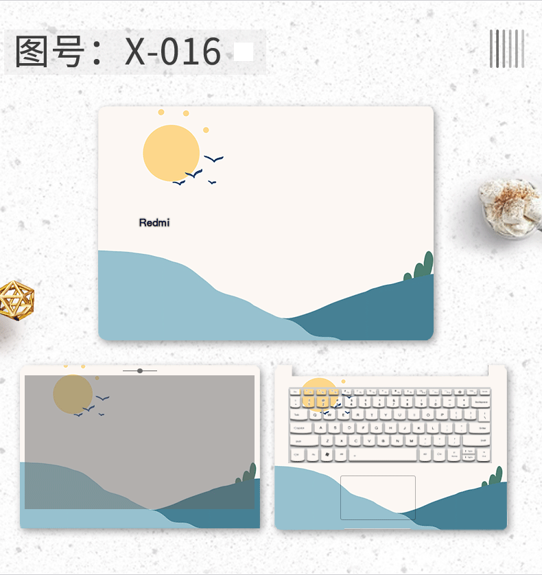 電腦貼紙小米筆記本pro152021evo平臺redmig筆記本貼膜紅米16外殼保護
