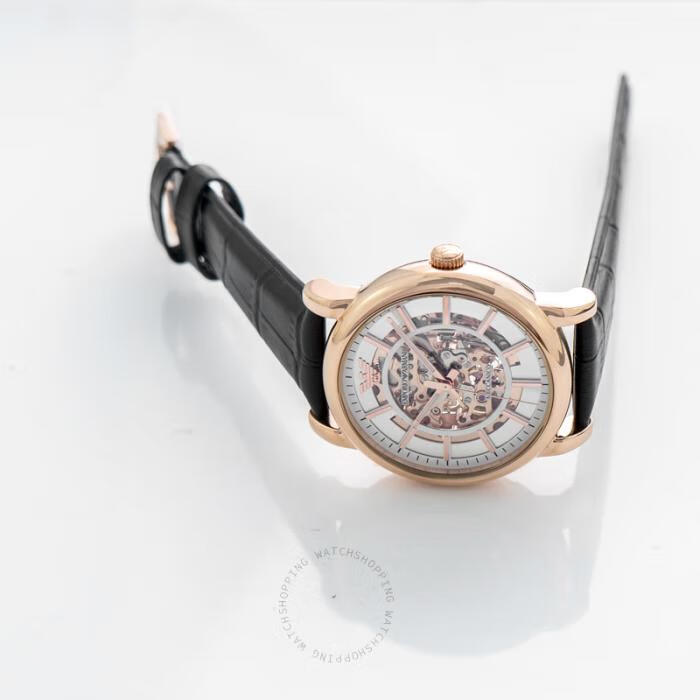 armani男士自动机械手表腕表表盘43mm防水30m表盘透底设计款ar60007