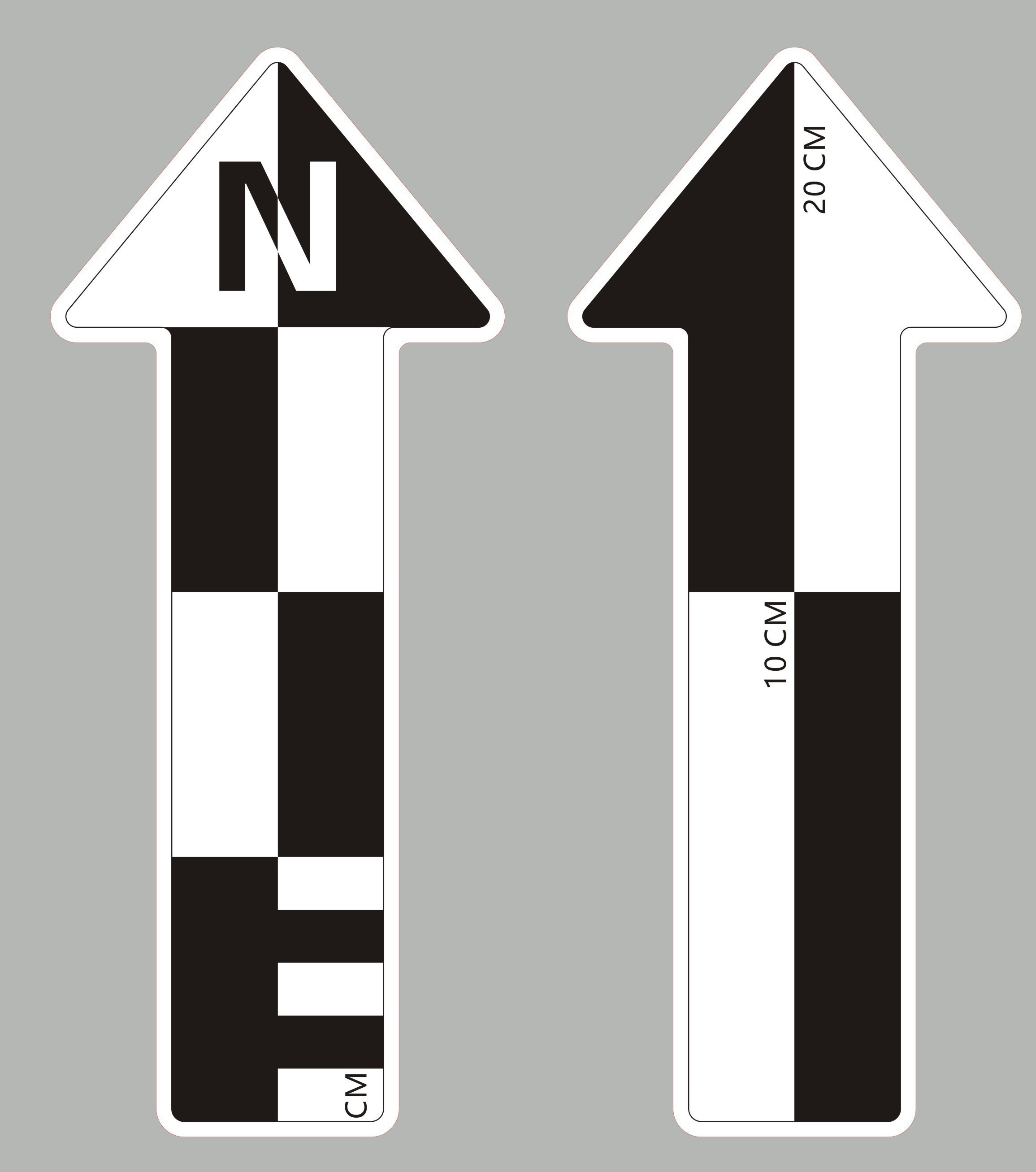 文物考古比例尺器物摄影拍照3/10/40厘米指北针摄影参照比例尺 5cm带
