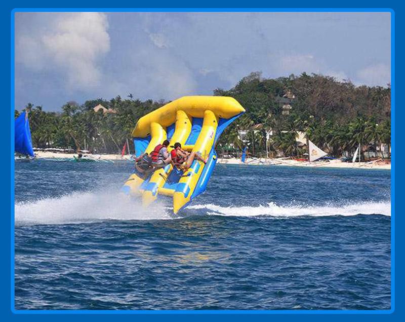 水上乐园设备玩具充气水上飞鱼香蕉船浮台 成人艇摩托艇冲浪娱乐