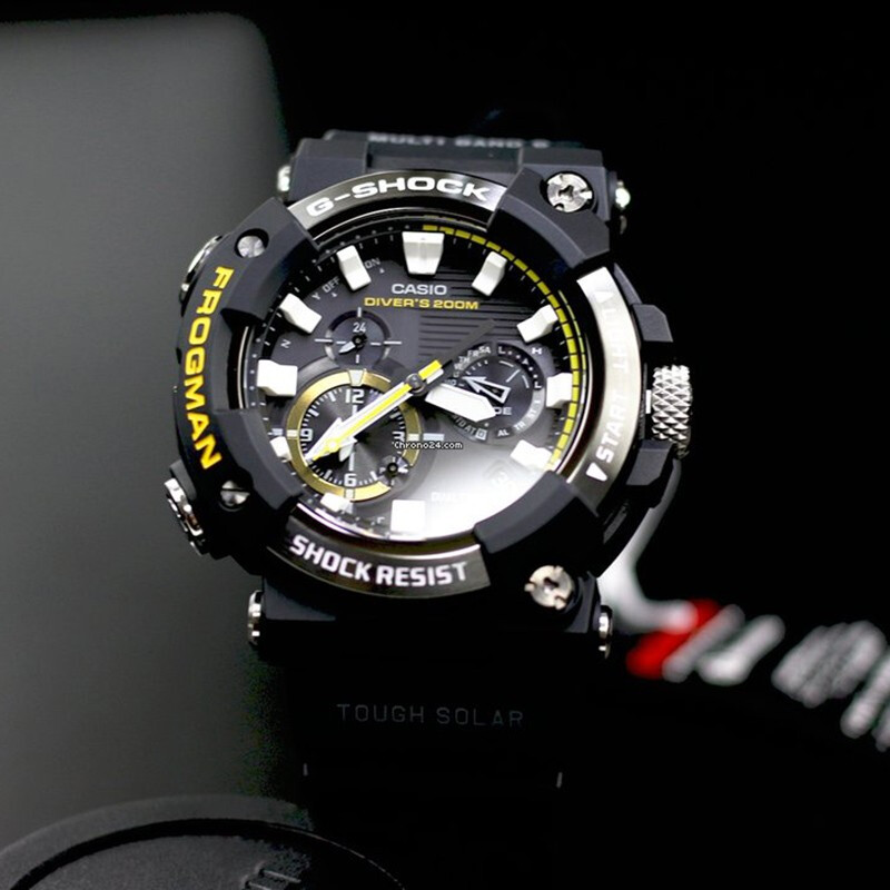 casio卡西欧gshock蛙人航海系列防水太阳能电波对时蓝牙男士运动手表