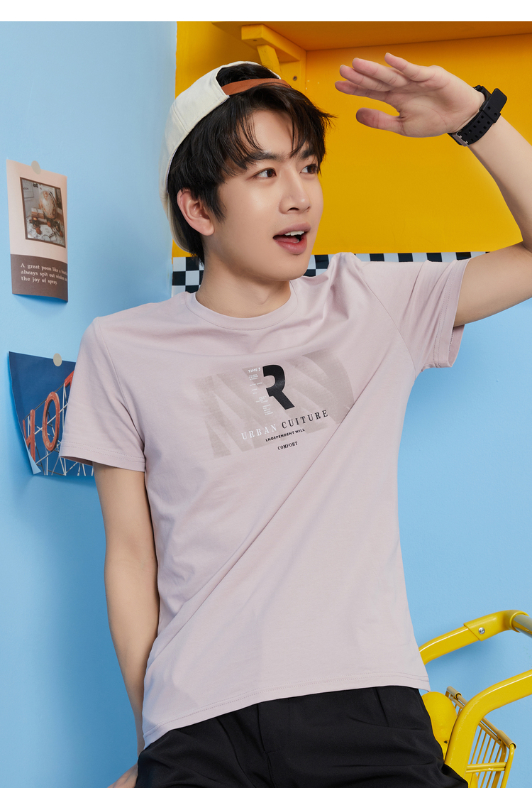 男装 t恤 快鱼 快鱼男士日系潮流印花上衣2021夏季新款日常休闲短袖