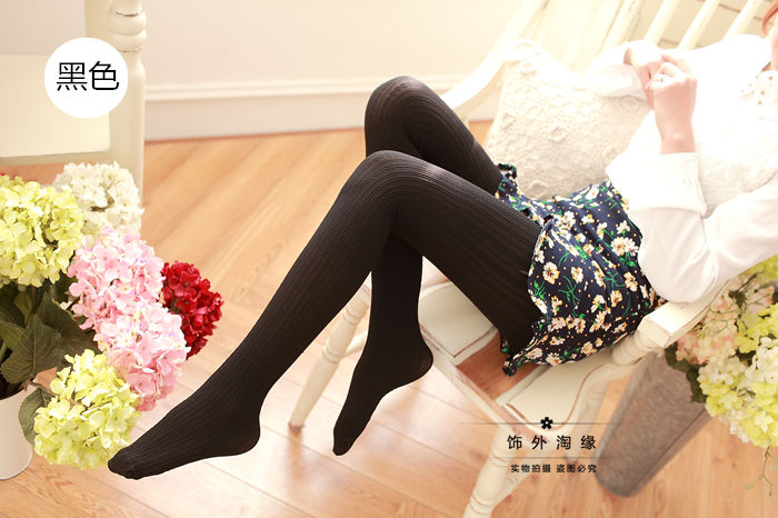 jk袜装丝袜女学生韩版日系美腿连裤袜踩脚打底裤麻花条纹光面秋冬