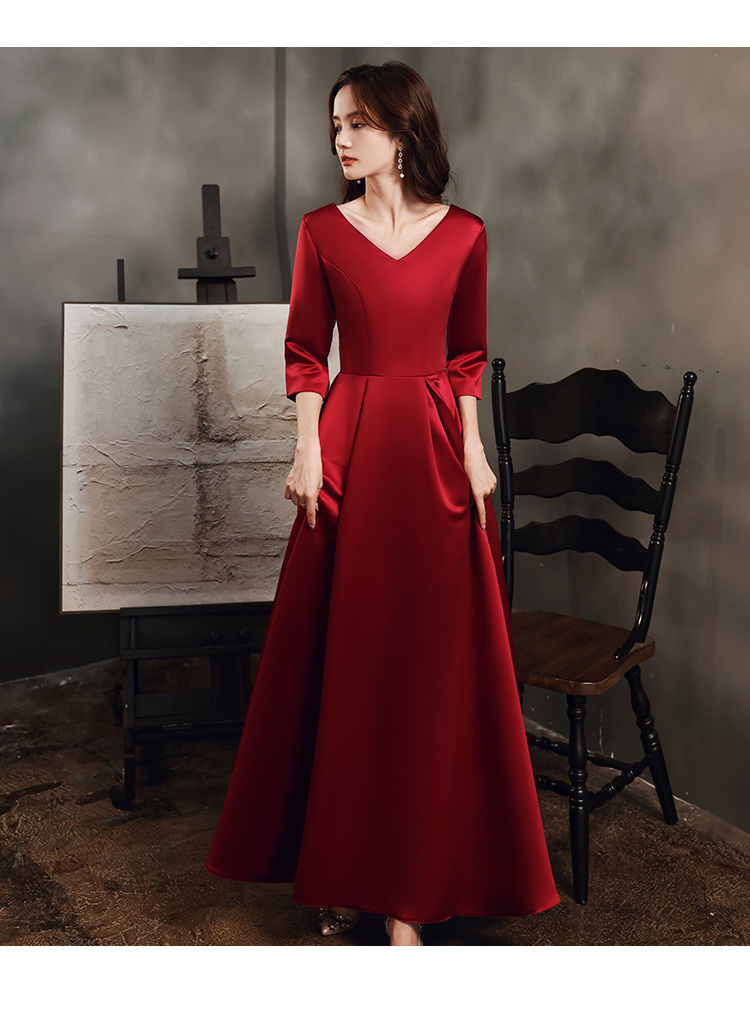 阿亨遮肚子宴会小个子敬酒迎宾平时可穿显瘦敬酒服新娘2021新款春夏季